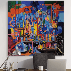 Chemical Project - Gemälde (100x100cm, , ) - GruemArt