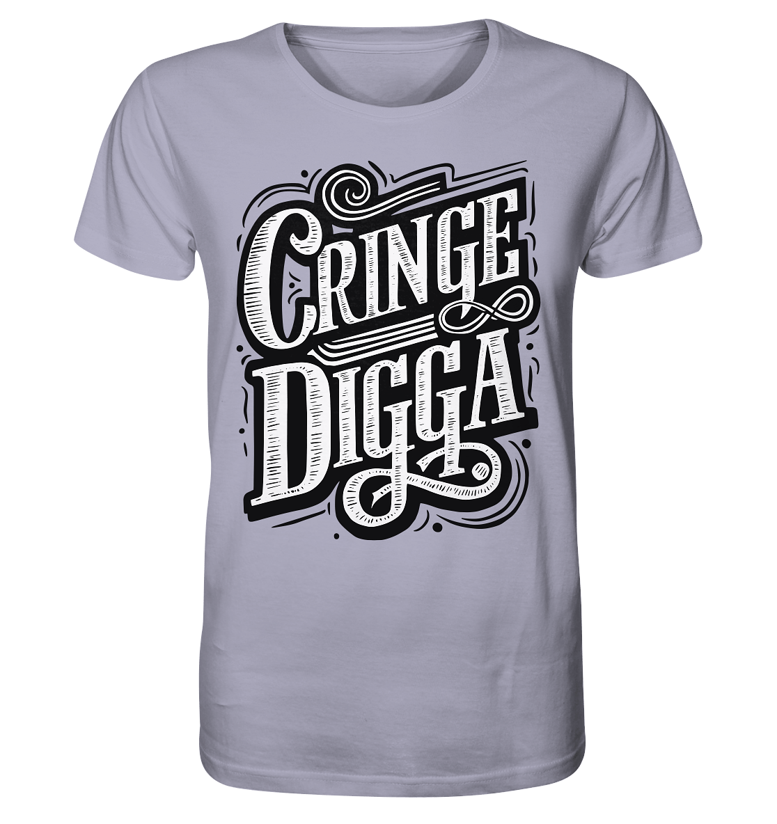 Cringe Digga - Organic Shirt - Unisex - Shirts (Lavender, XS, ) - GruemArt