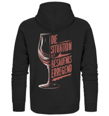 Die Situation ist Besäufnis erregend - Organic Zipper - Jacken/ Zipper (Black, S, ) - GruemArt