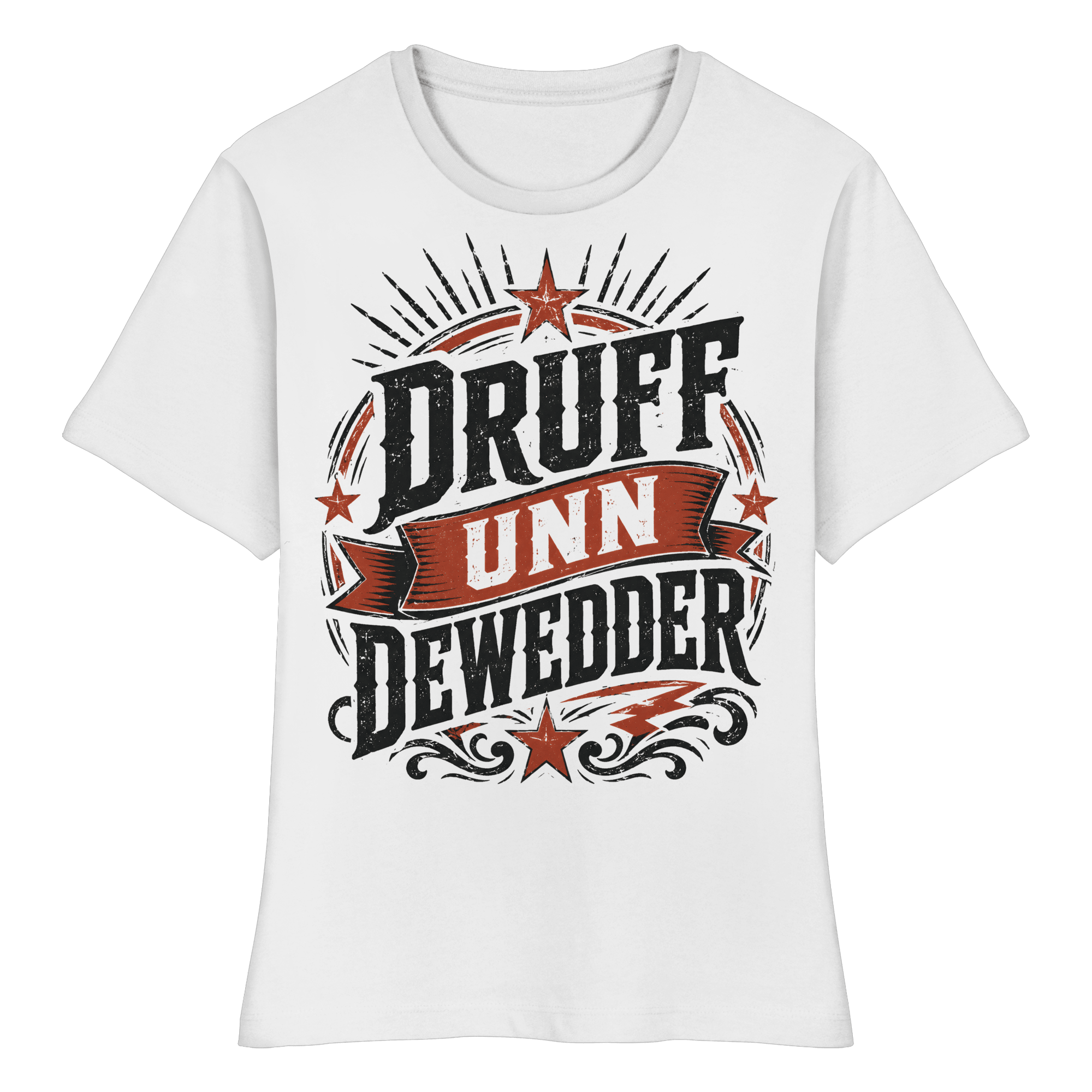DRUFF UNN DEWEDDER - Fitted Ladies Organic Shirt - Lady - Shirts (White, XS, ) - GruemArt