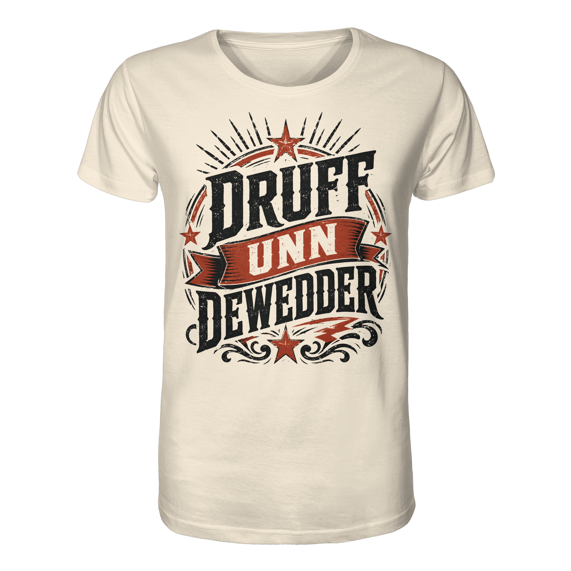 DRUFF UNN DEWEDDER - Organic Unisex Shirt - Unisex - Shirts (Natural Raw, XS, ) - GruemArt