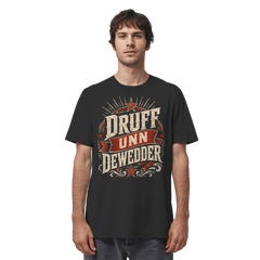 DRUFF UNN DEWEDDER - Organic Unisex Shirt - Unisex - Shirts (Schwarz, XS, ) - GruemArt