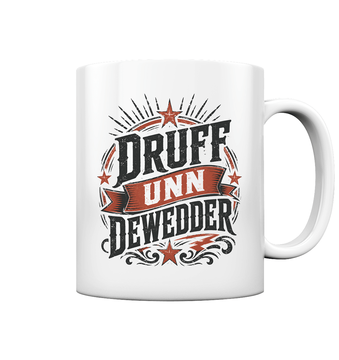 DRUFF UNN DEWEDDER - Tasse glossy - Trinkgefäße (White glossy, 330ml, ) - GruemArt