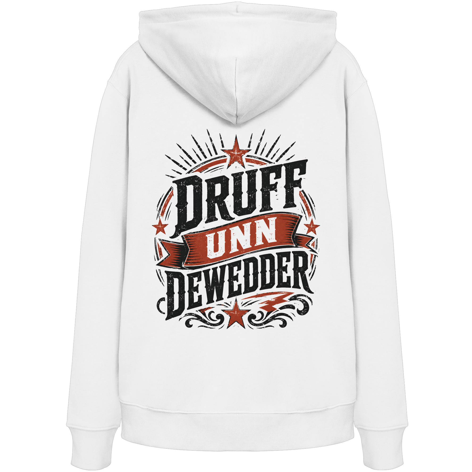 DRUFF UNN DEWEDDER - Unisex Bio - Hoodie - Hoodies (White, XS, ) - GruemArt