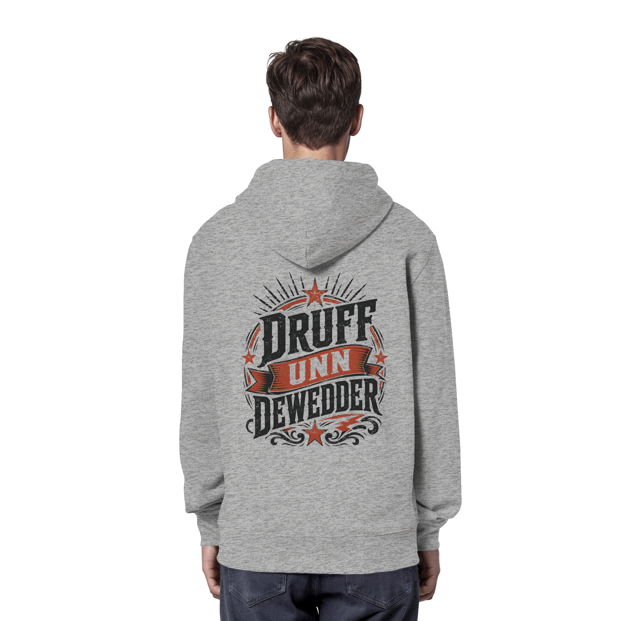 DRUFF UNN DEWEDDER - Unisex Bio - Hoodie - Hoodies (Heather Grey, XS, ) - GruemArt