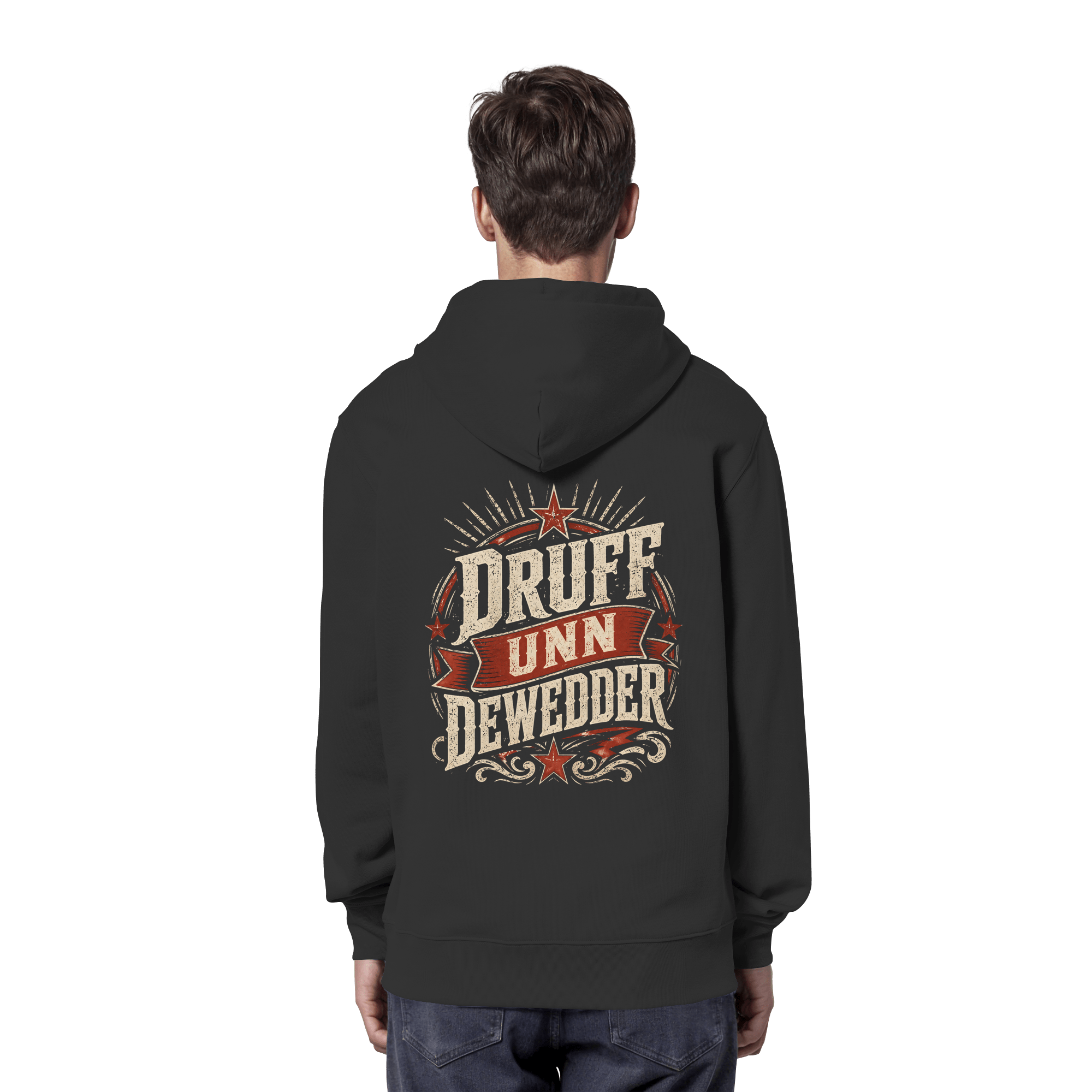 DRUFF UNN DEWEDDER - Unisex Bio - Hoodie - Hoodies (Black, XS, ) - GruemArt