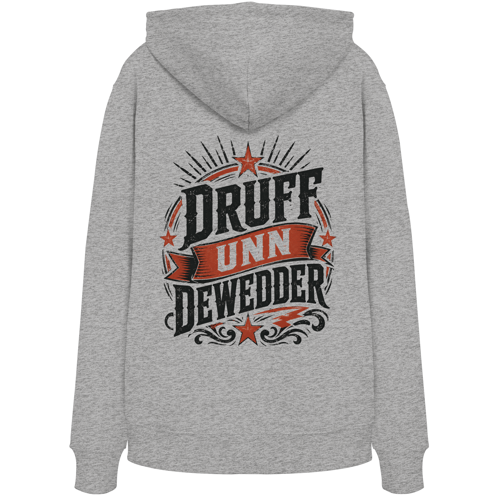 DRUFF UNN DEWEDDER - Unisex Bio - Hoodie - Hoodies (Heather Grey, XS, ) - GruemArt
