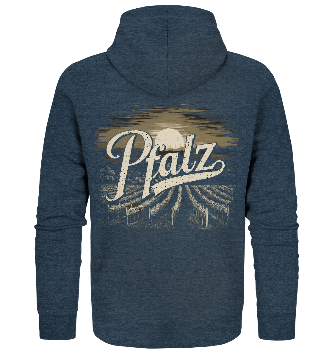 Love Pfalz - Organic Zipper - Zipper (Dark Heather Blue, XS, ) - GruemArt