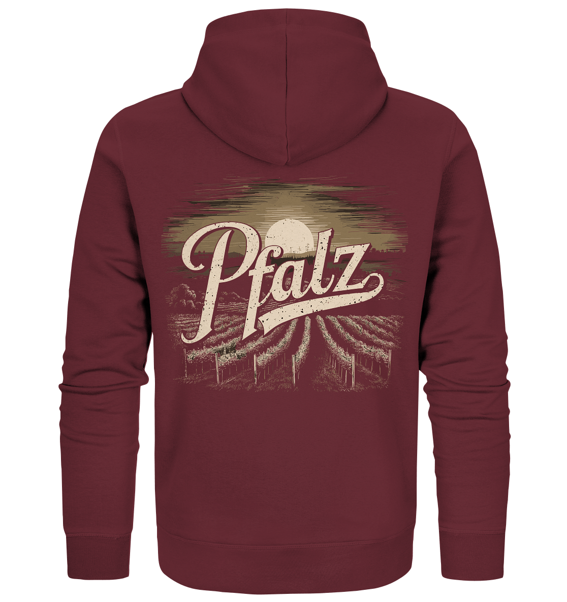 Love Pfalz - Organic Zipper - Zipper (Burgundy, XS, ) - GruemArt