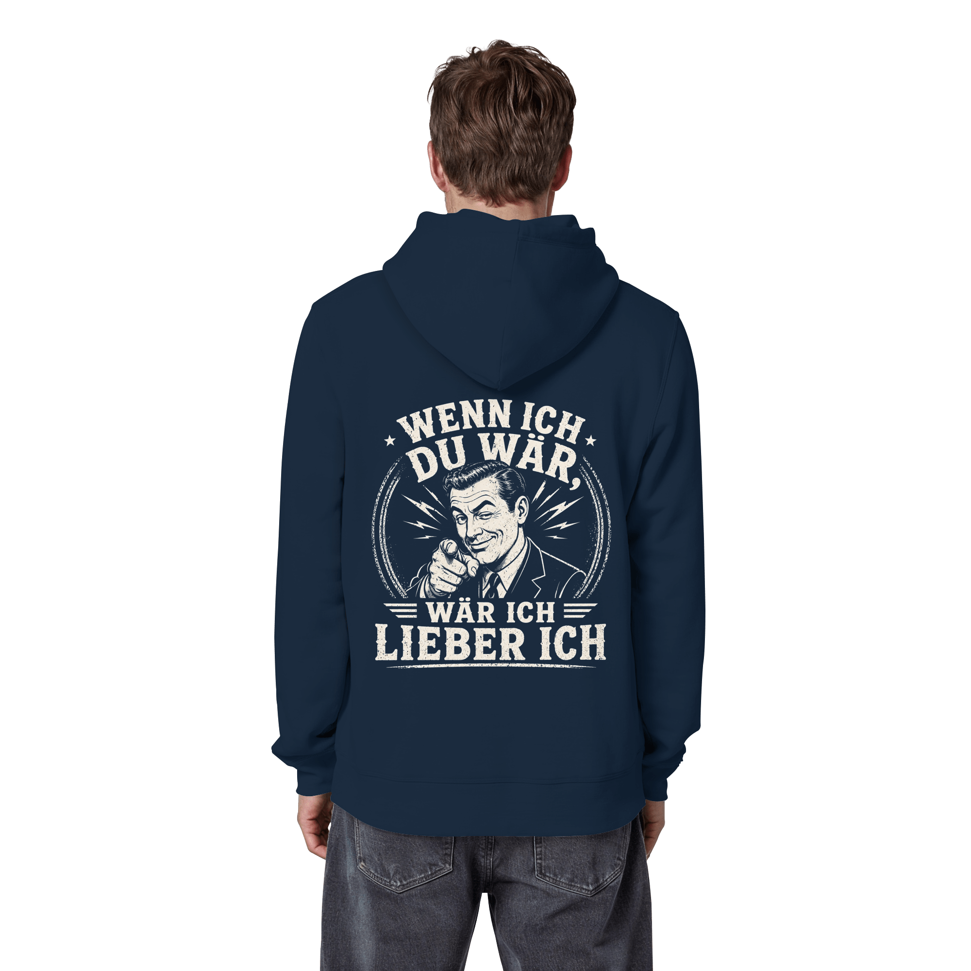 Wenn ich du wär, wär ich lieber ich - Hoodie - Hoodie (French Navy, S, ) - GruemArt