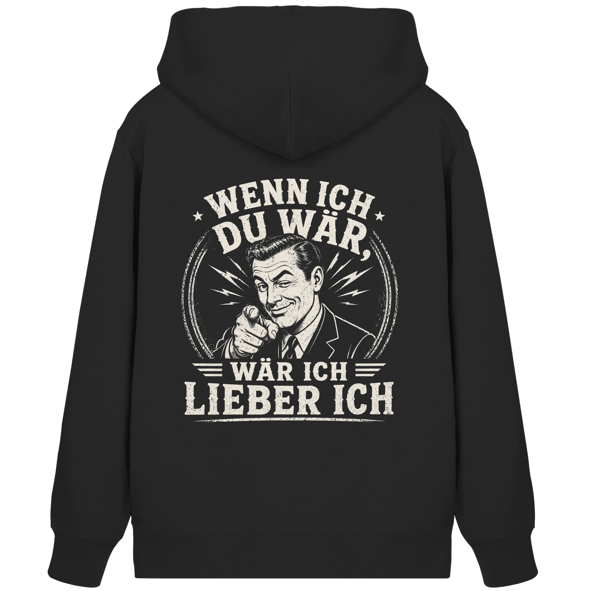 Wenn ich du wär, wär ich lieber ich - Organic Zipper - Jacken/ Zipper (Schwarz, XS, ) - GruemArt