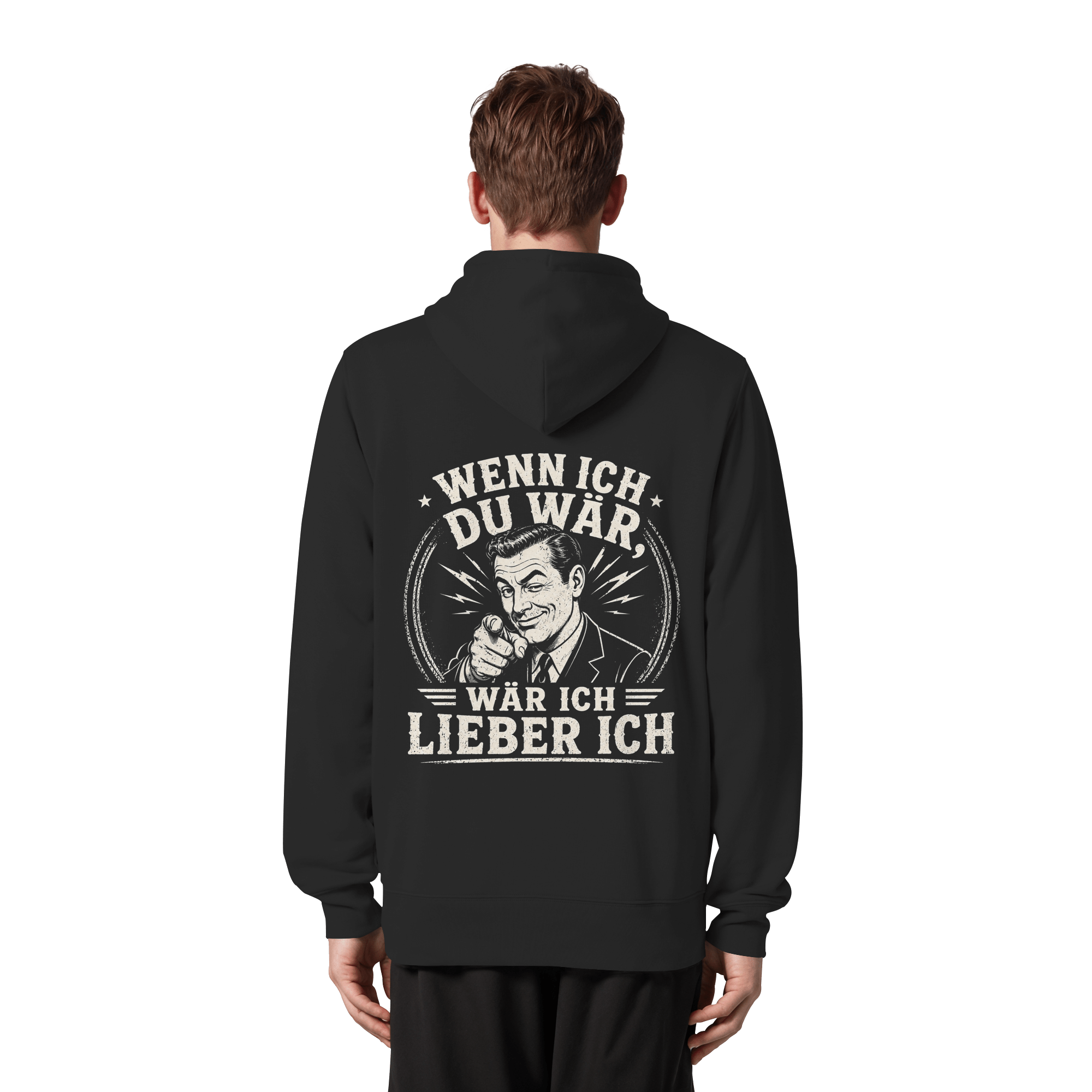 Wenn ich du wär, wär ich lieber ich - Organic Zipper - Jacken/ Zipper (Schwarz, XS, ) - GruemArt