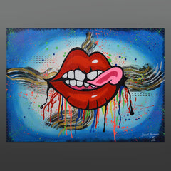 Bissige Kokotte - Gemälde (50x70cm/20''x28'', , ) - GruemArt