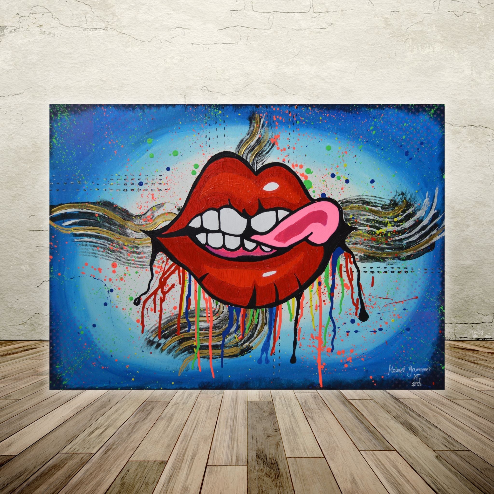 Bissige Kokotte - Gemälde (50x70cm/20''x28'', , ) - GruemArt