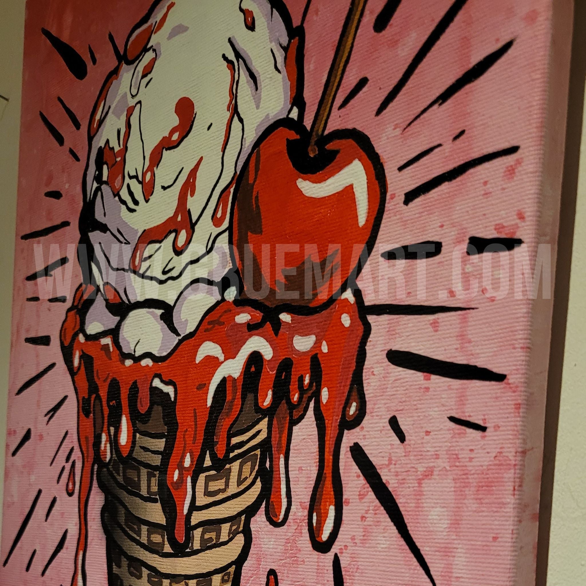 Cherry Gelato - Gemälde (30x40cm/12x16'', , ) - GruemArt
