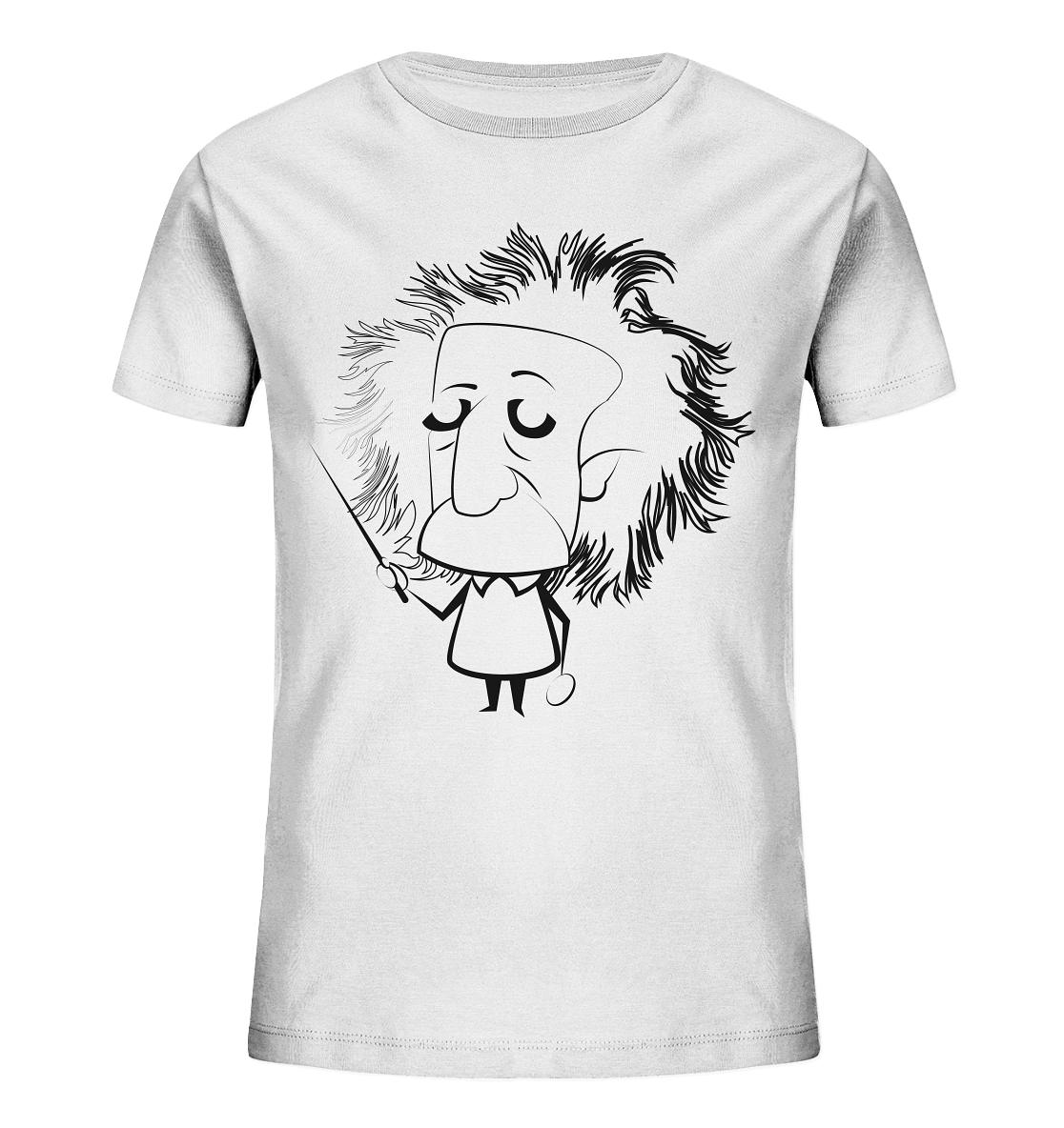 Einstein Sketch - Kids Shirt - Kids Shirts (Weiß, 98/104 (3-4), ) - GruemArt