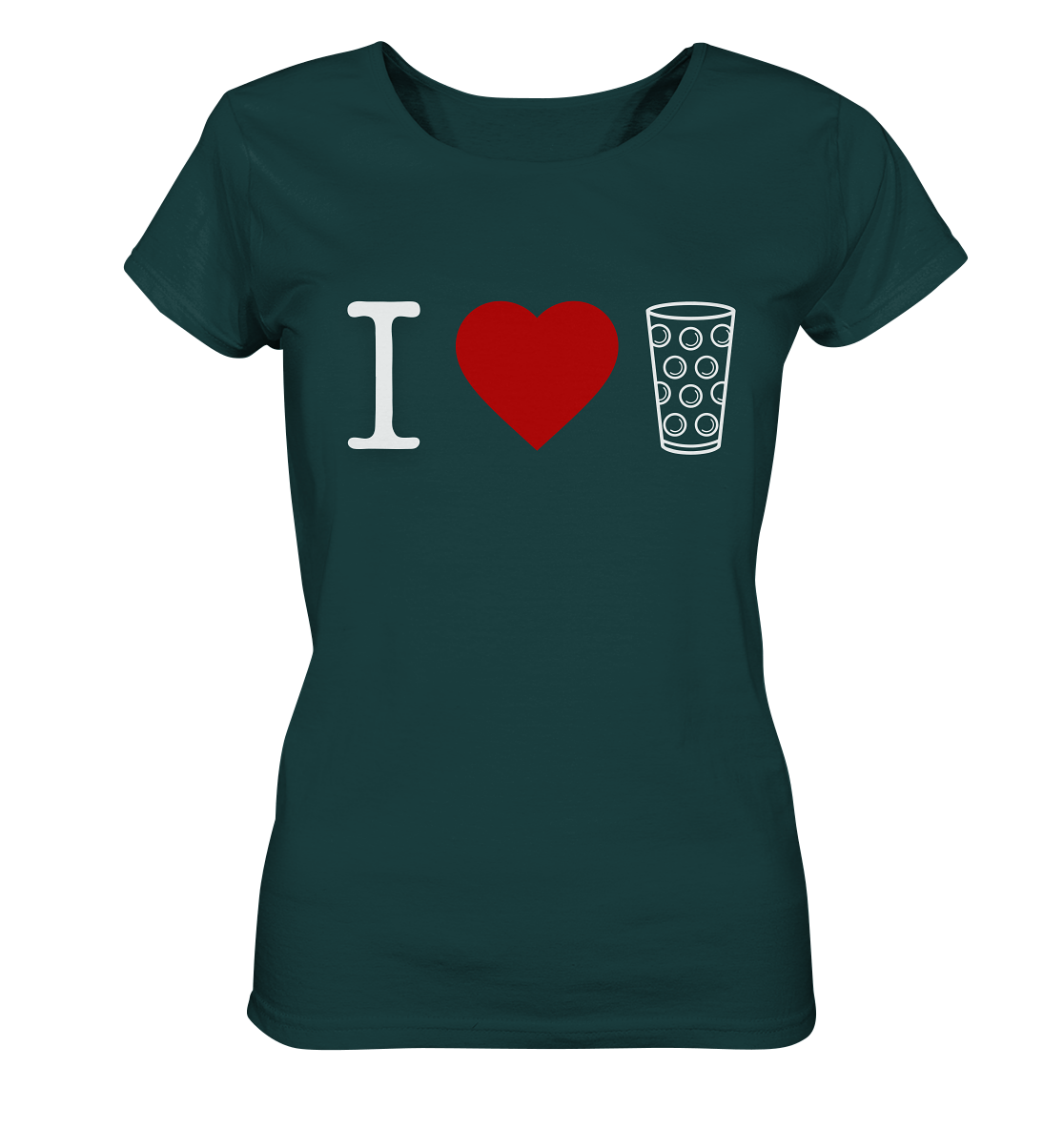 I LOVE SCHORLE BUNT - Ladies Organic Shirt - Lady-Shirts (Glazed Green, S, ) - GruemArt