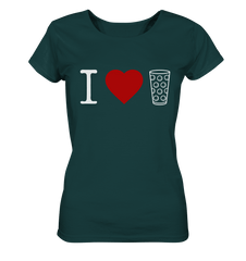 I LOVE SCHORLE BUNT - Ladies Organic Shirt - Lady-Shirts (Glazed Green, S, ) - GruemArt