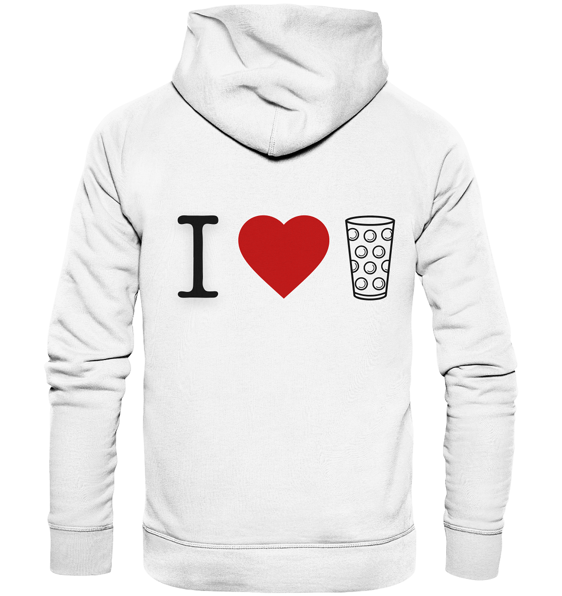 I LOVE SCHORLE BUNT - Organic Basic Hoodie - Hoodies (White, XS, ) - GruemArt