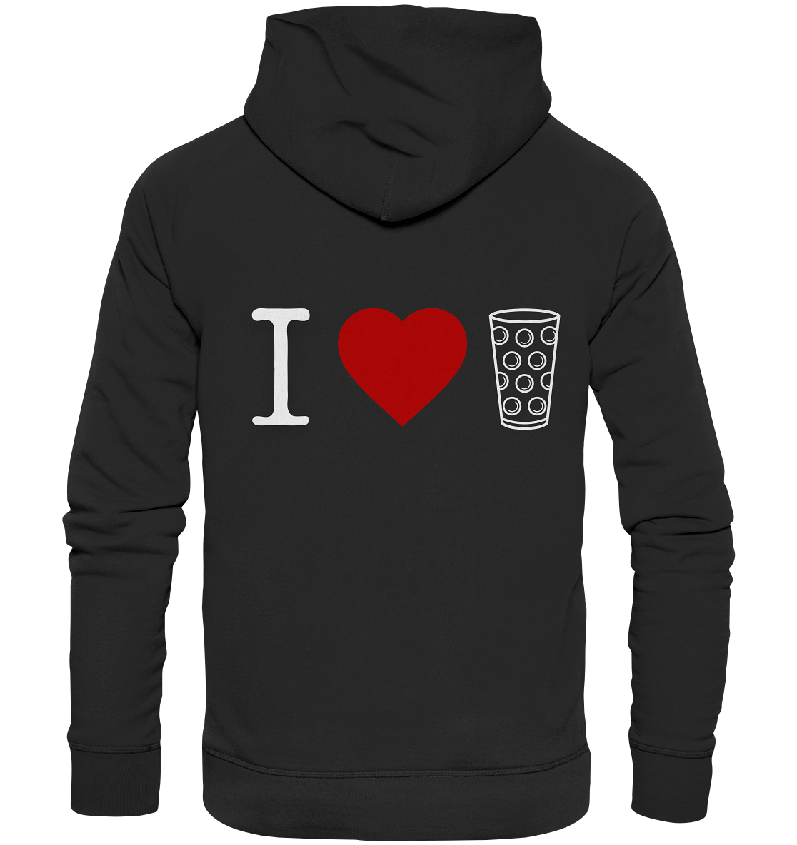 I LOVE SCHORLE BUNT - Organic Basic Hoodie - Hoodies (Black, XS, ) - GruemArt