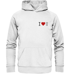 I LOVE SCHORLE BUNT - Organic Basic Hoodie - Hoodies (White, XS, ) - GruemArt