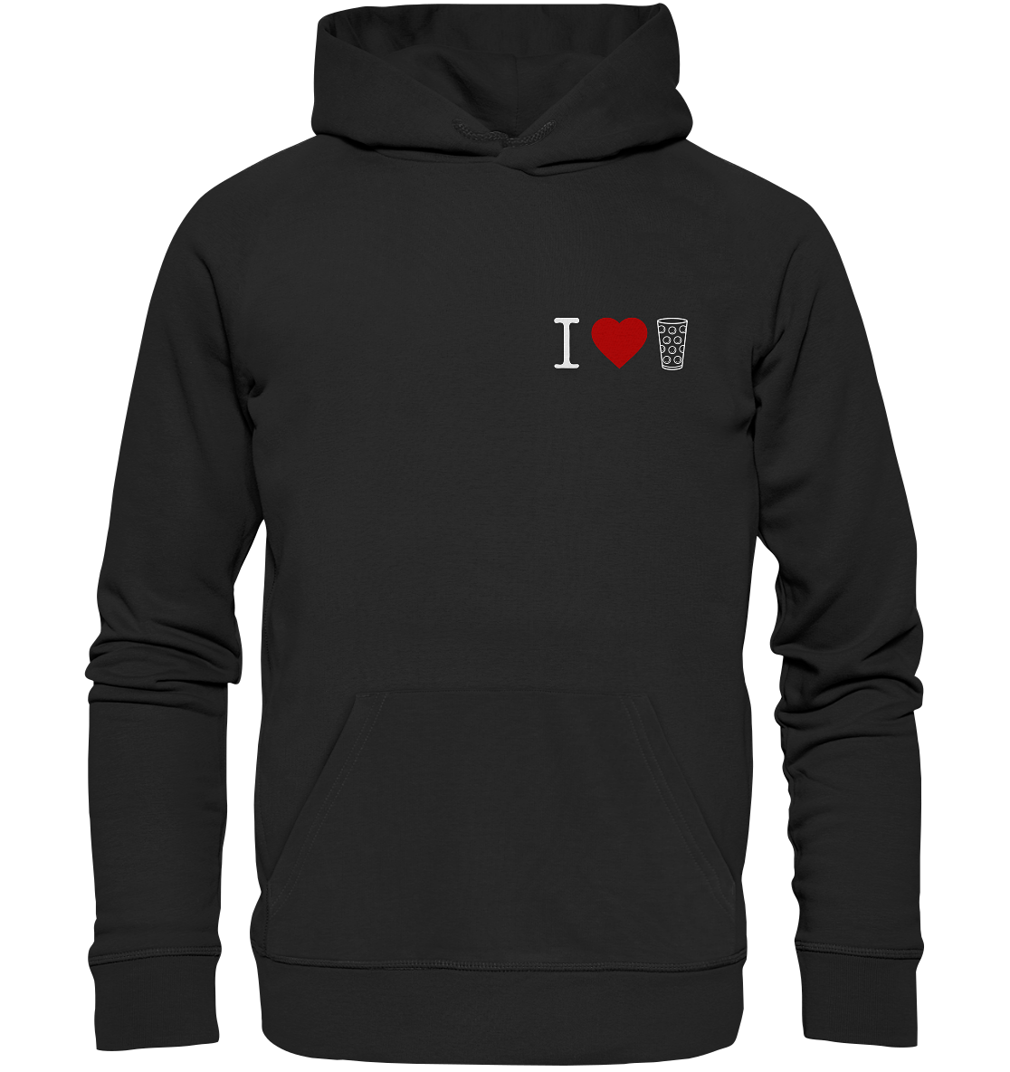 I LOVE SCHORLE BUNT - Organic Basic Hoodie - Hoodies (Black, XS, ) - GruemArt