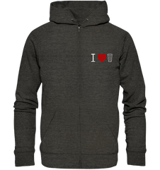 I LOVE SCHORLE BUNT - Organic Zipper - Jacken/ Zipper (Dark Heather Grey, S, ) - GruemArt