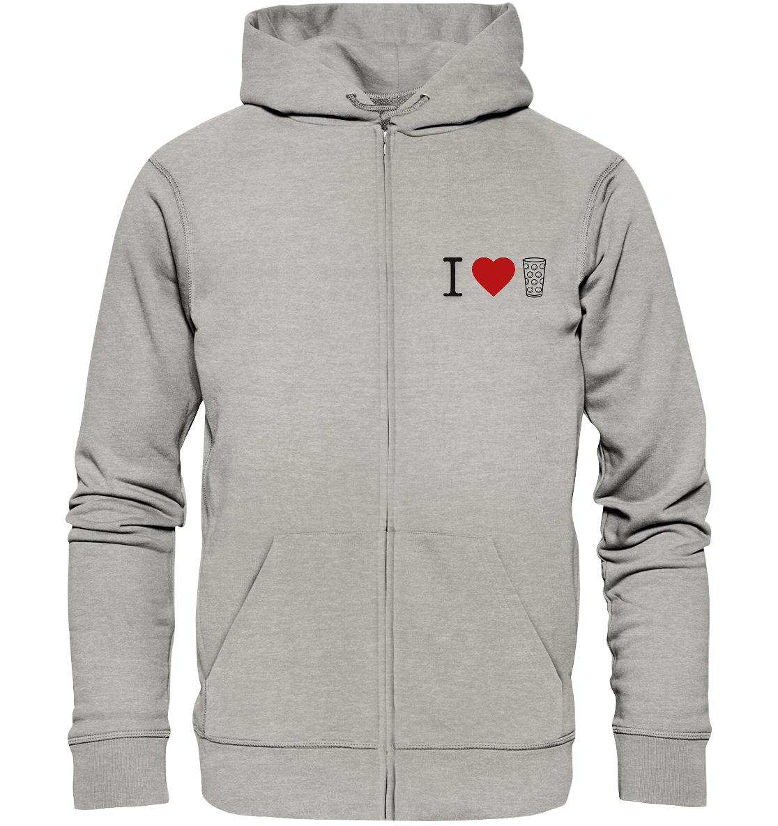 I LOVE SCHORLE BUNT - Organic Zipper - Jacken/ Zipper (Heather Grey, S, ) - GruemArt