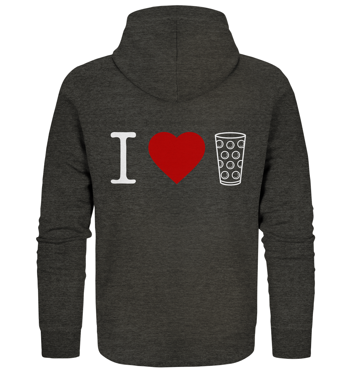 I LOVE SCHORLE BUNT - Organic Zipper - Jacken/ Zipper (Dark Heather Grey, S, ) - GruemArt