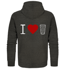 I LOVE SCHORLE BUNT - Organic Zipper - Jacken/ Zipper (Dark Heather Grey, S, ) - GruemArt