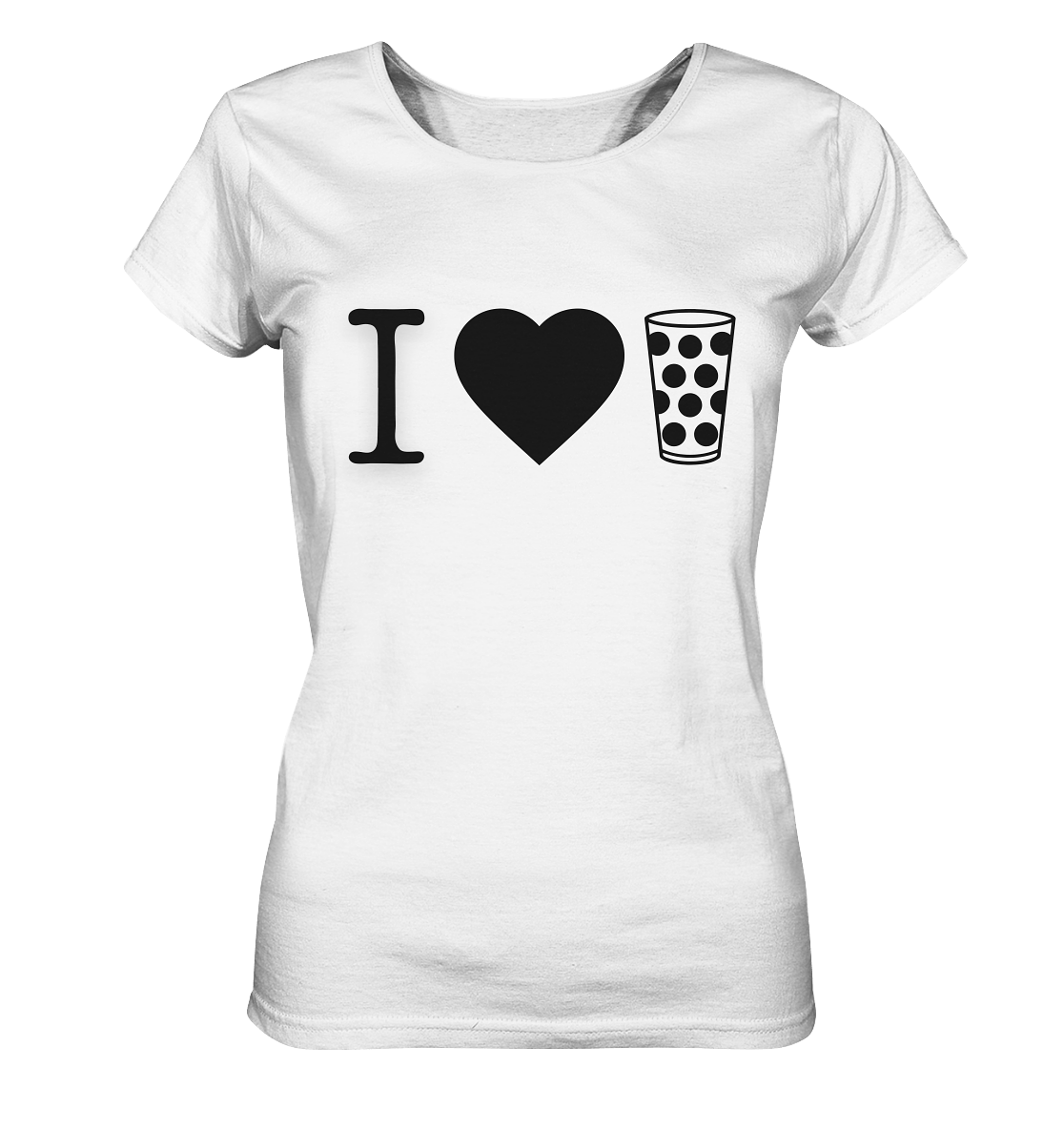 I LOVE SCHORLE - Ladies Organic Basic Shirt - Lady-Shirts (White, S, ) - GruemArt