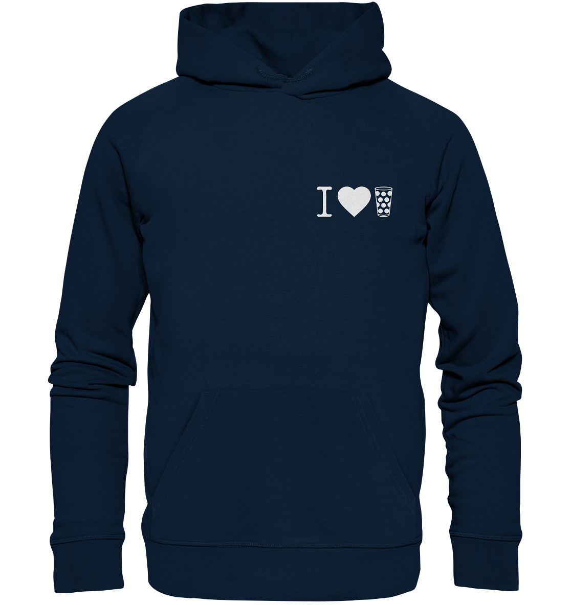 I LOVE SCHORLE - Organic Basic Hoodie - Hoodies (French Navy, XS, ) - GruemArt