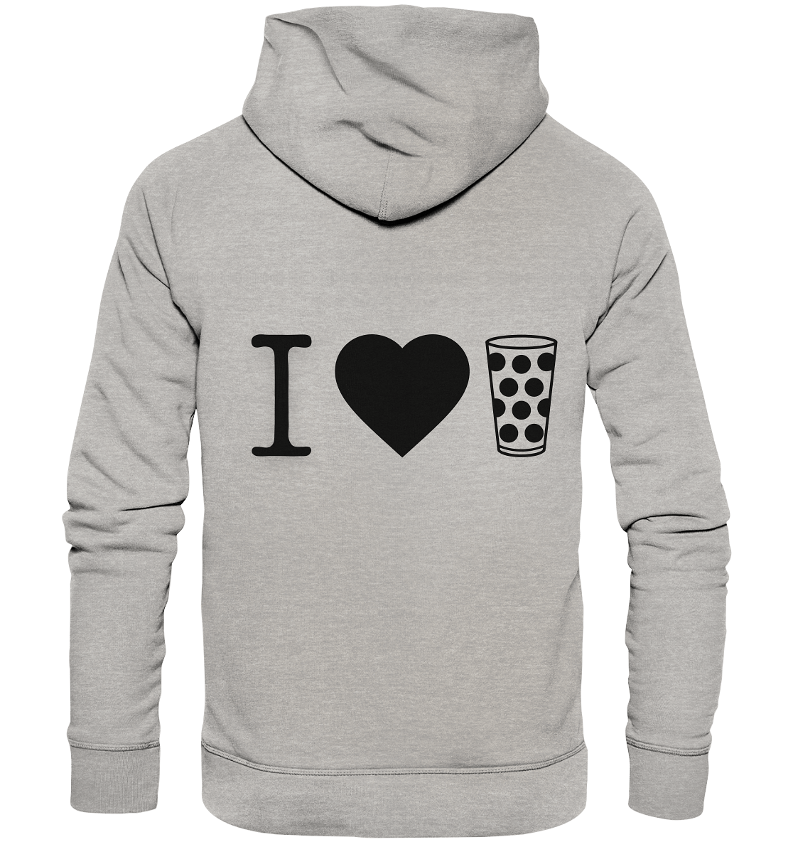 I LOVE SCHORLE - Organic Basic Hoodie - Hoodies (Heather Grey, XS, ) - GruemArt