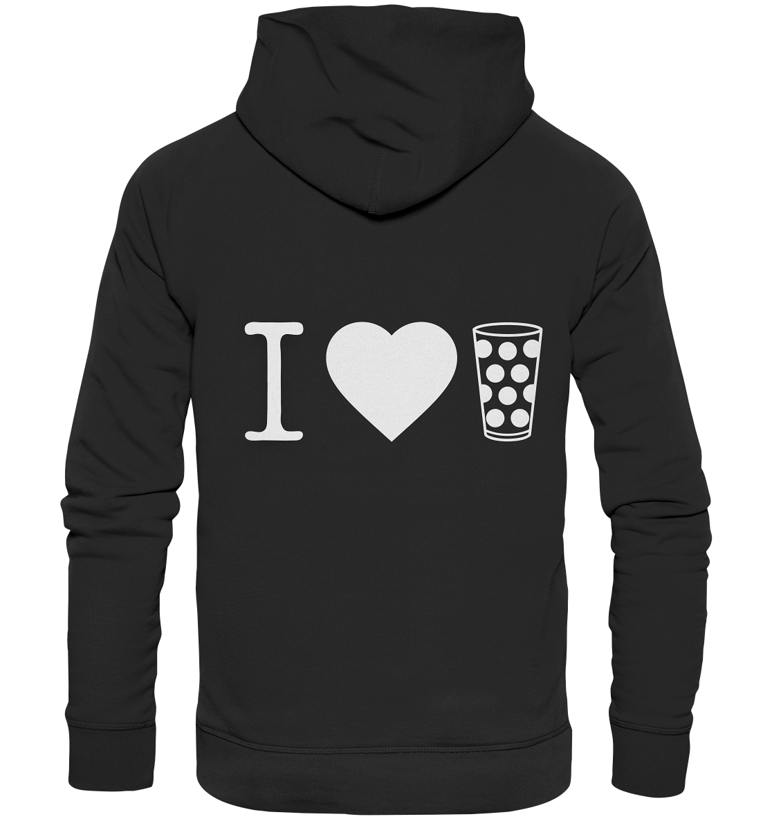 I LOVE SCHORLE - Organic Basic Hoodie - Hoodies (Black, XS, ) - GruemArt