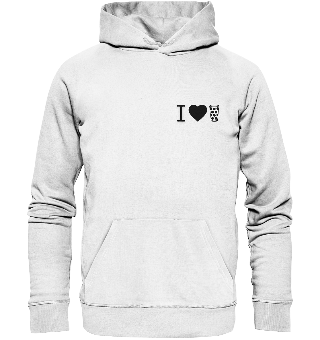 I LOVE SCHORLE - Organic Basic Hoodie - Hoodies (White, XS, ) - GruemArt