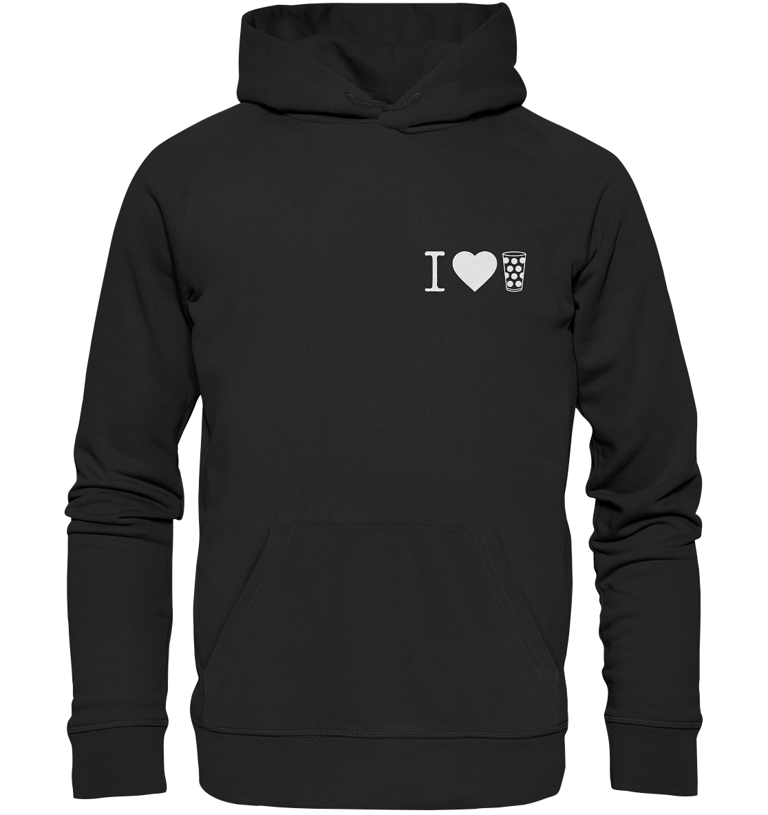 I LOVE SCHORLE - Organic Basic Hoodie - Hoodies (Black, XS, ) - GruemArt