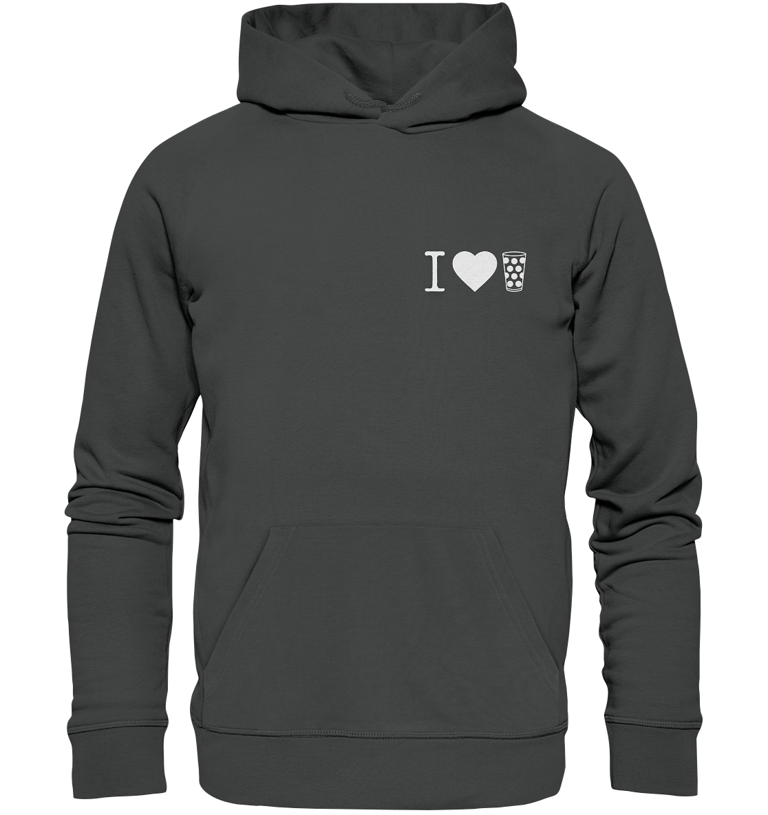 I LOVE SCHORLE - Organic Basic Hoodie - Hoodies (Anthracite, XS, ) - GruemArt
