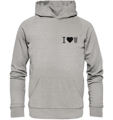 I LOVE SCHORLE - Organic Basic Hoodie - Hoodies (Heather Grey, XS, ) - GruemArt