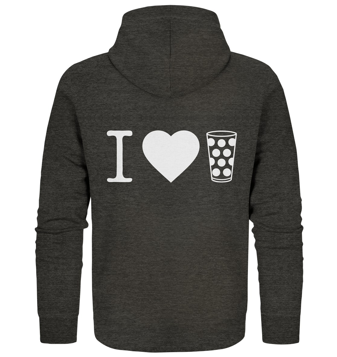 I LOVE SCHORLE - Organic Zipper - Jacken/ Zipper (Dark Heather Grey, S, ) - GruemArt