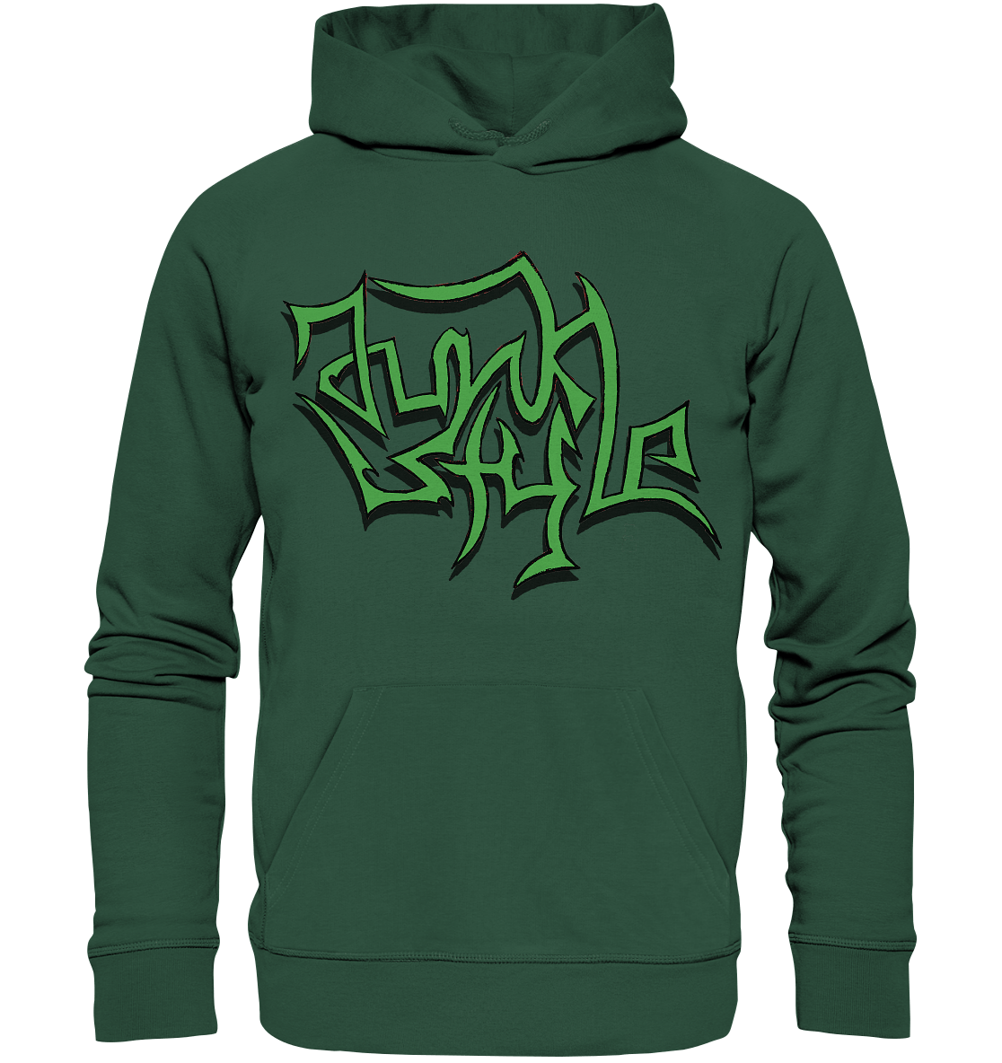 Junkstyle - Organic Basic Hoodie - Hoodies (Bottle Green, XS, ) - GruemArt