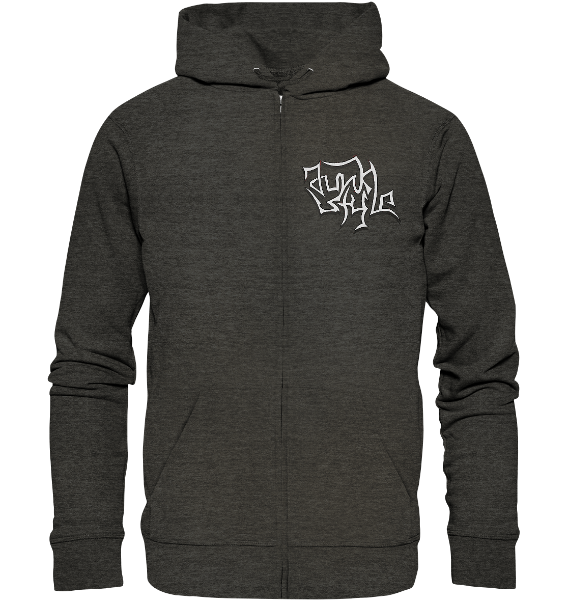 Junkstyle - Organic Zipper - Jacken/ Zipper (Dark Heather Grey, S, ) - GruemArt