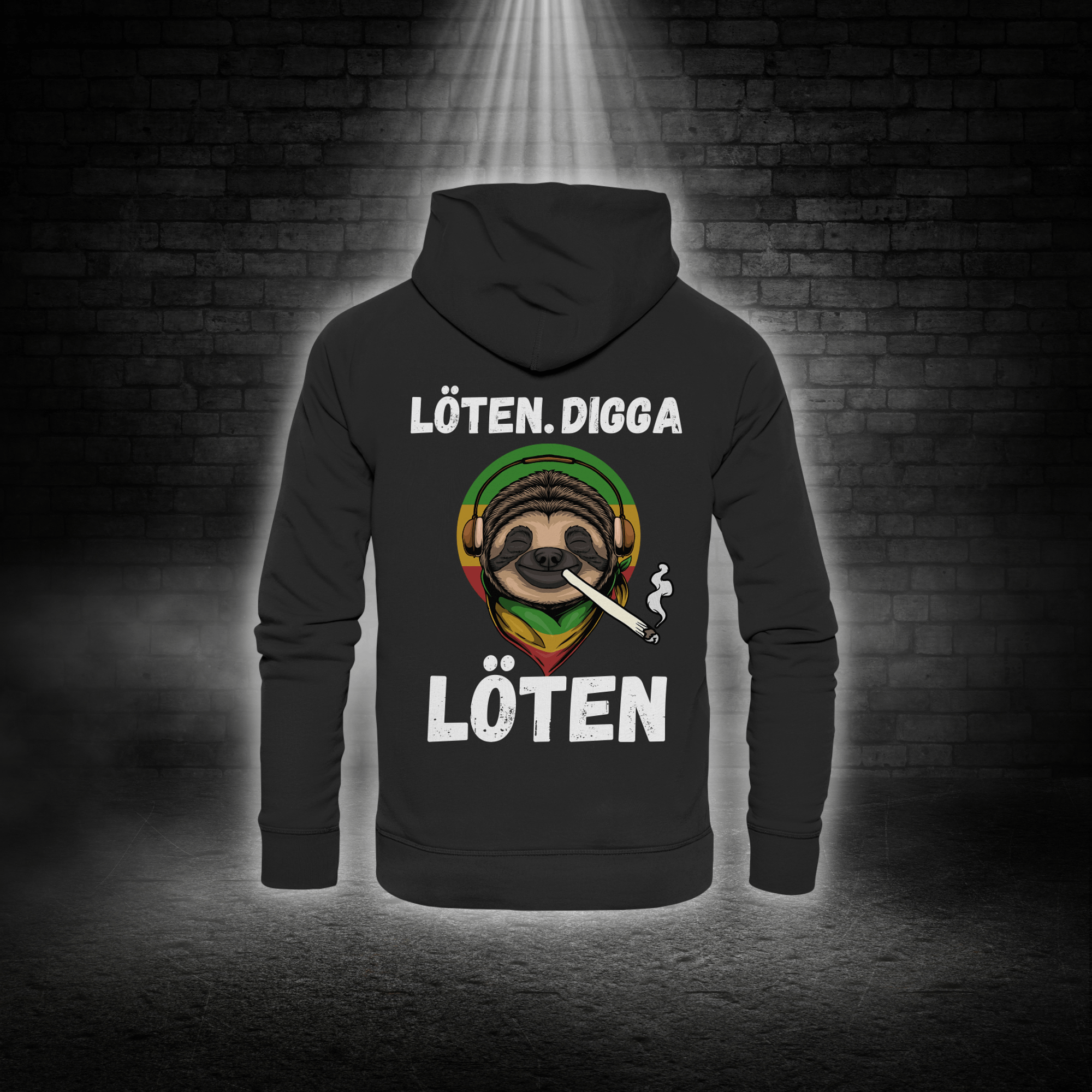 LÖTEN DIGGA - HOODIE UNISEX - Hoodies (Schwarz, XS, ) - GruemArt