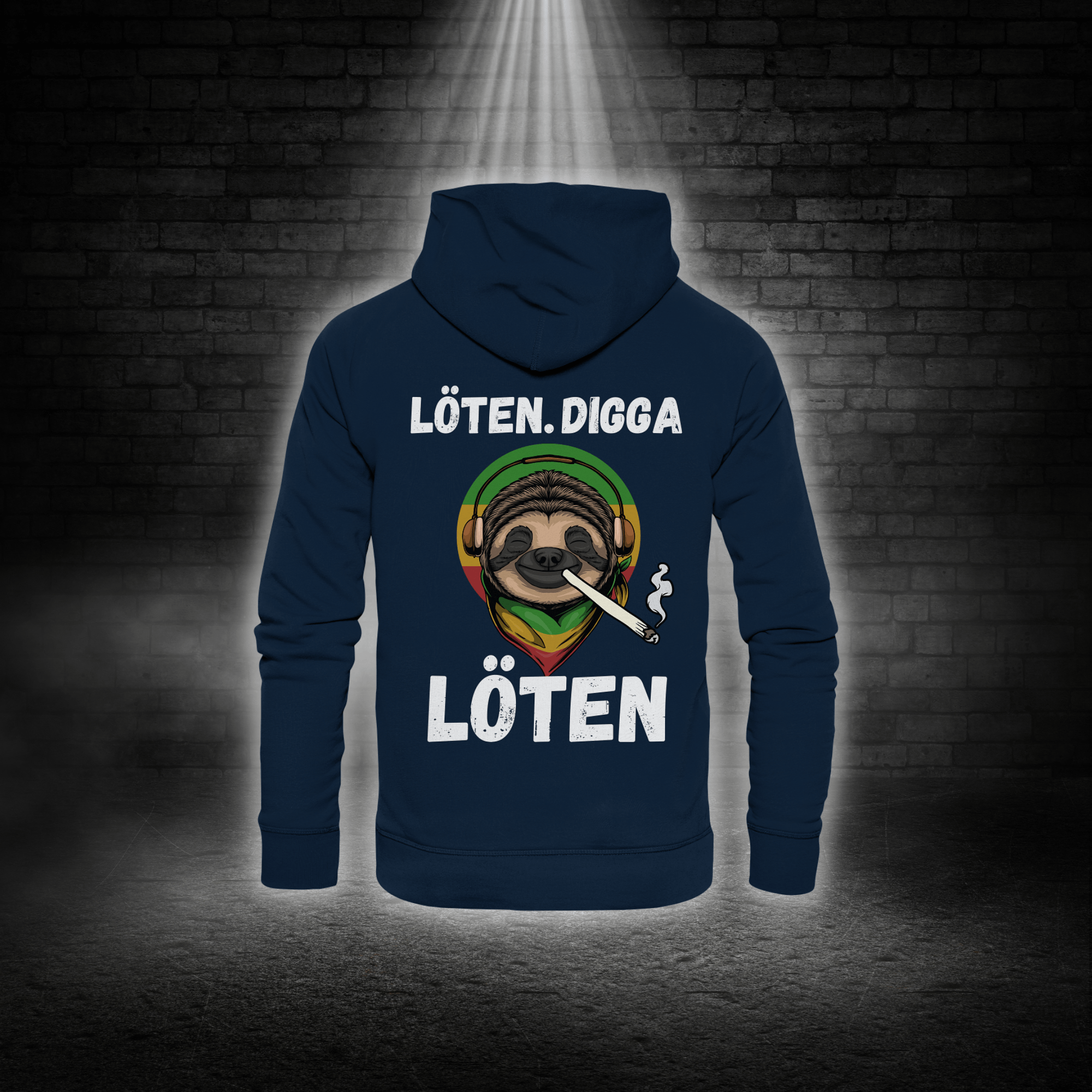 LÖTEN DIGGA - HOODIE UNISEX - Hoodies (French Navy, XS, ) - GruemArt