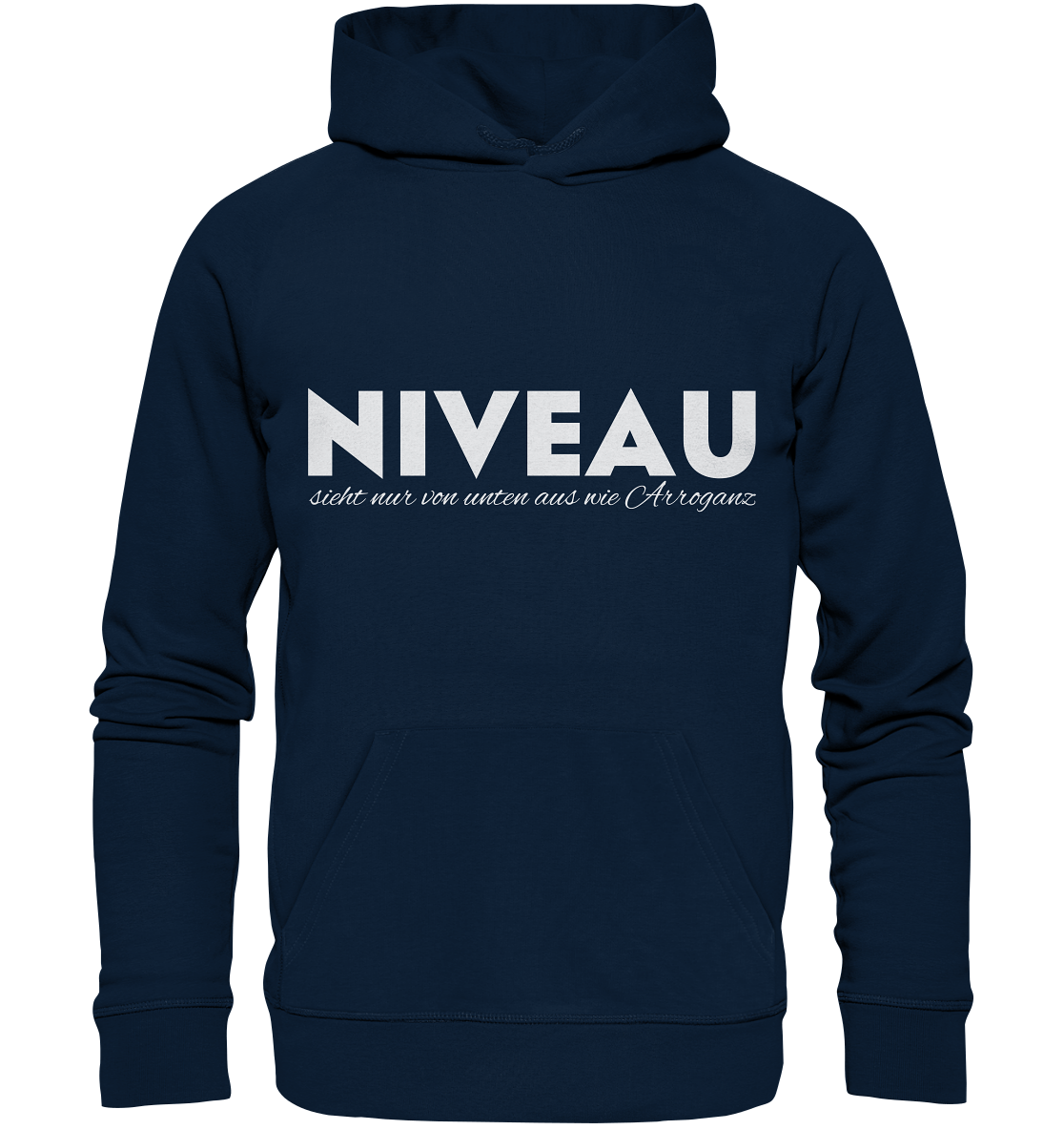 Niveau/Arroganz - Hoodie - Hoodies (French Navy, XS, ) - GruemArt