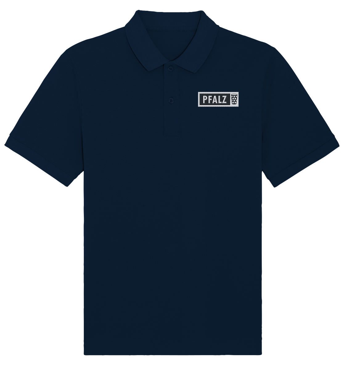PFALZ - Organic Poloshirt (Stick) - Unisex-Shirts (French Navy, XS, ) - GruemArt