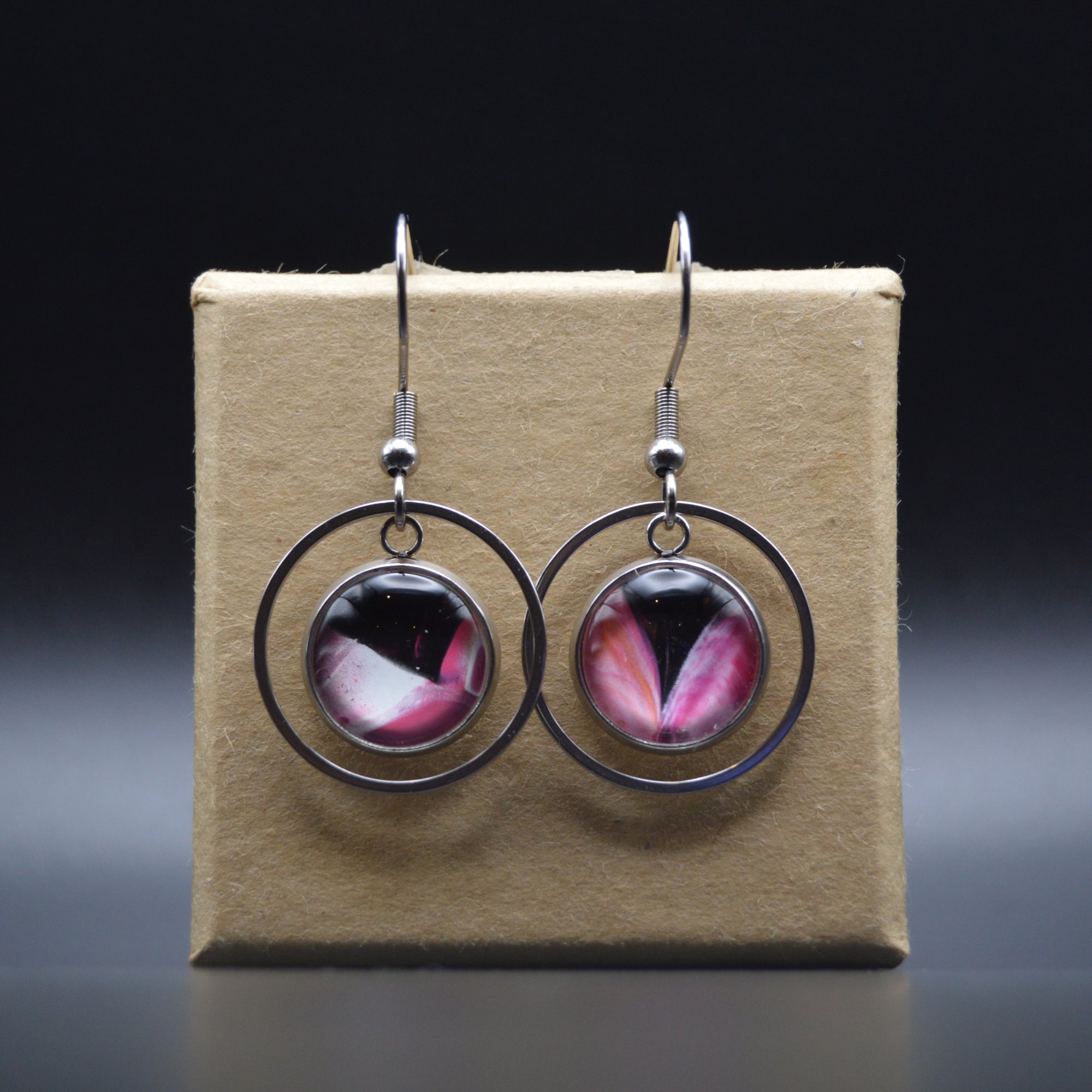 PINK PANTHER EYES- DAMENOHRRINGE (PAAR) - Ohrstecker (, , ) - GruemArt