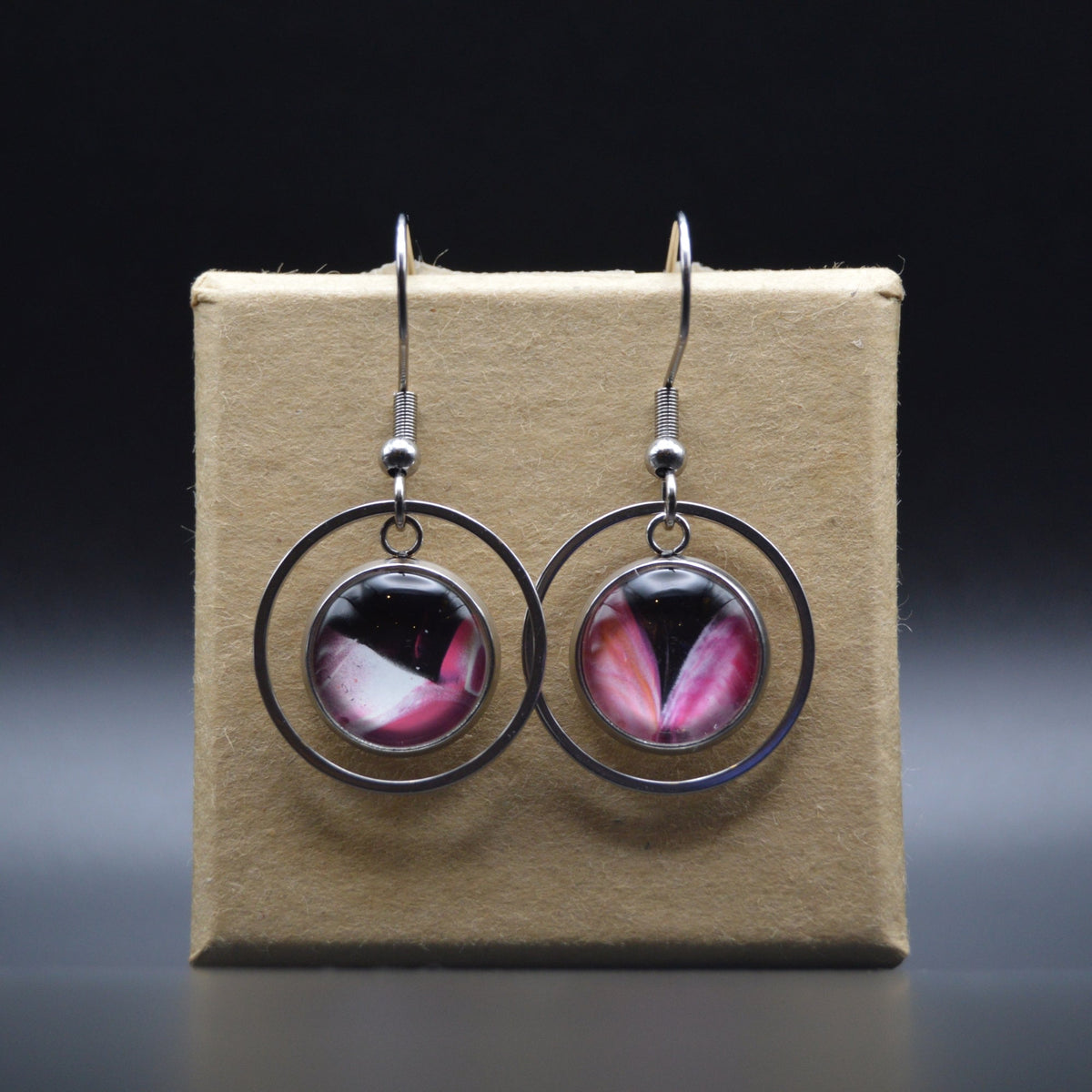 PINK PANTHER EYES- DAMENOHRRINGE (PAAR) - Ohrstecker (, , ) - GruemArt